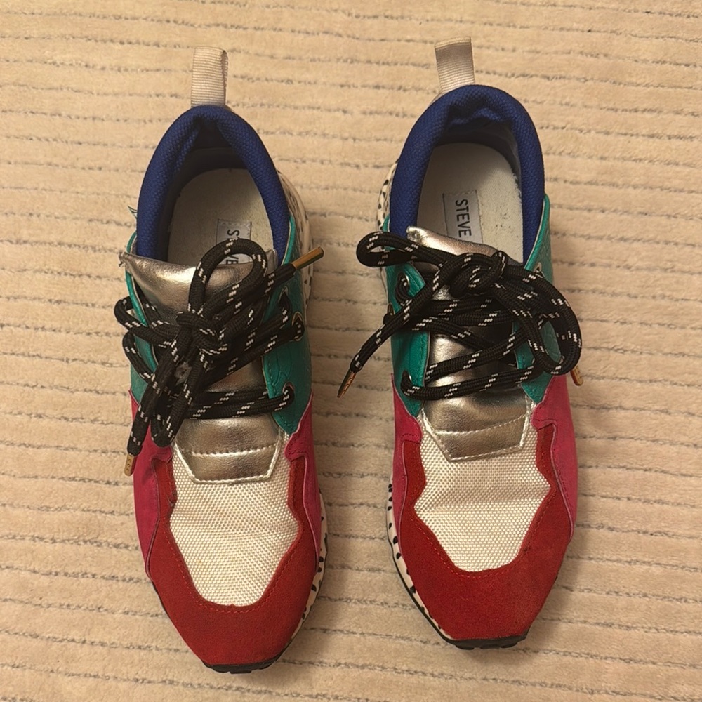Steve Madden Red and Pink Sneakers Retro Style